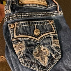 Rock revivals size 28 cut bottoms distressed